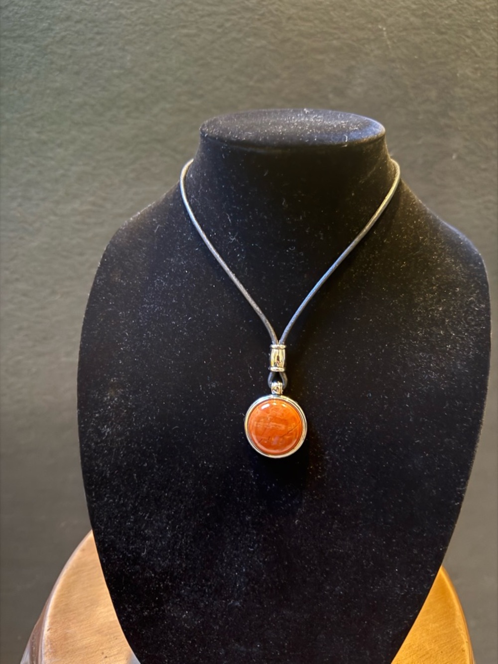 Orange Stone Pendant Necklace - Women Jewelry